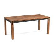 Table 180 cm bois de manguier et métal vieilli style industriel - rust