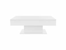 Table basse 110x60x40 cm blanche en panneau de particules