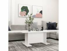 Table basse blanc 103,5x60x40 cm aggloméré