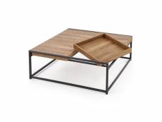 Table basse carrée bois et métal cubana 199