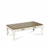 Table basse shabby chic blanche