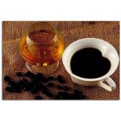 Tableau bois café avec le cognac - 100 x 70 cm - Marron
