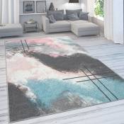 Tapis De Créateur Salon, Couleurs Pastel, Dégradés De Couleurs, Abstrait Rose 60x100 cm - Paco Home