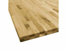 Vidaxl dessus de table bois de chêne massif carré 44 mm 80x80 cm 245999