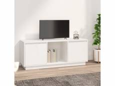 Vidaxl meuble tv blanc 110,5x35x44 cm bois de pin massif