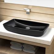 Vidaxl - Vasque rectangulaire céramique Noir pour salle de bain