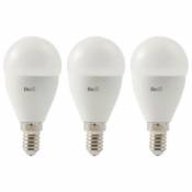 3 ampoules LED Diall mini globe E14 5 7W=40W blanc