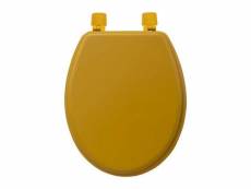 Abattant wc bois "luxe" 43cm jaune
