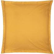 Atmosphera - Taie d oreiller coton jaune moutarde 63x63cm créateur d'intérieur - Ocre