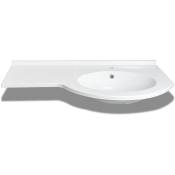 Cedam - Vasque à encastrer 105 cm salle de bain Blanc lavabo à droite