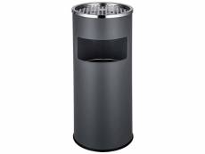 Cendrier extérieur design avec poubelle en acier inoxydable 30 litres gris helloshop26 08_0000549