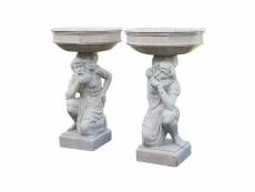 Couple statues de marbre l74xpr74x130 cm chacun