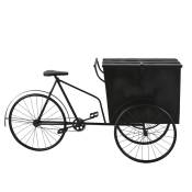 Déco vélo industriel avec malle en métal et fer recyclé noir