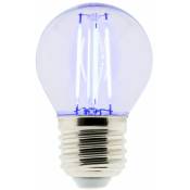 Elexity - Ampoule led Déco filament bleu 3W E27 Sphérique