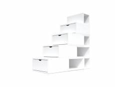 Escalier cube de rangement hauteur 125 cm blanc ESC125-LB