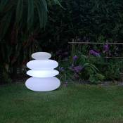 Lampe décorative galets en forme de galets zen lumière blanche froide par câble hauteur 70cm - Blanc - Moovere
