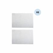 Lot de 2 tapis de bain Microfibre chenille 40x60cm Blanc - Blanc - MSV