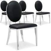 Lot de 4 chaises médaillon Sofia Noir - Noir
