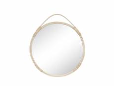 Malo - miroir rond en rotin ø50 cm - couleur - naturel