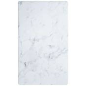 MARBRE VINYLE - Tapis de cuisine imprimé marbre 45x75 - Blanc