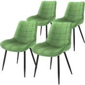 Ml-design - Lot 4x Chaises de Salle à Manger Vert