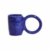 Mug Donut Large / Ø 9 x H 12 cm - Petite Friture bleu en céramique