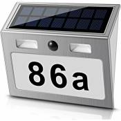 Numéro de maison à éclairage solaire avec 7 led,