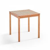 Oviala - Table bistrot carrée en bois d'eucalyptus - Bois