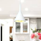 Paco Home - Luminaire à suspension , E27, luminaire pour séjour, salle à manger, cuisine, réglable en hauteur Plâtre blanc, Sans ampoules