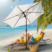 Parasol de jardin - Parasol - Résistantes à Intempéries - ø 270 cm - Beige, Parapluie hawaïen, Parapluie d'extérieur - beige