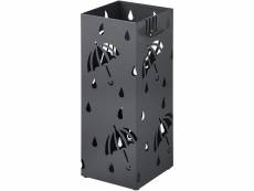 Porte parapluie en métal carrée avec 4 crochets et