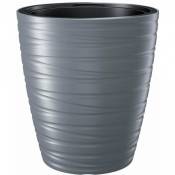 Prosperplast - Maze 32L pot en plastique avec réservoir en gris pierre 37,5 (l) x 37,5 (l) x 41,9 (h) cm