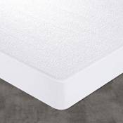 Protège matelas 160x200 blanc écru en polyester