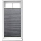 Relaxdays - Store vénitien sans perçage volet fenêtre gris 60 x 130 cm laisse passer la lumière, gris