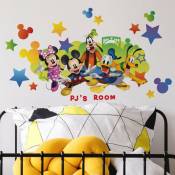 Roommates - Stickers Muraux Géants Disney Mickey et lettres de l'alphabet