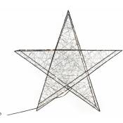 Spetebo - Star 120 led blanc chaud - 58 cm - couleur : noir