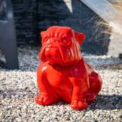 Statue jardin bulldog rouge 40cm - Rouge