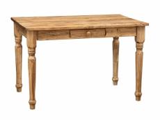 Table à rallonge en bois massif de tilleul, finition
