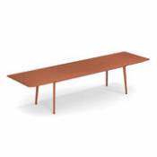Table à rallonge Plus4 / Acier - 220 à 330 cm - Emu rouge en métal