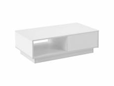 Table basse moderne haute brillance rectangulaire blanche