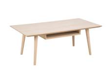 Table basse rectangulaire chêne blanchi avec niche