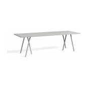Table en acier grise L250 cm Loop Stand - HAY