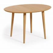 Table extensible Oqui ovale placage de chêne et pieds
