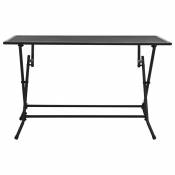 Table pliable en maille - Anthracite - 120 x 60 x 72