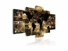 Tableau - continents of bronze-100x50 A1-N3346