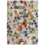 Tapis design graphique en laine multicolore Amari Multicolore 160x230 - Multicolore
