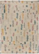 Tapis shaggy design scandinave multicolore, 80x150