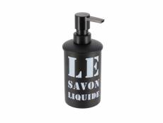 Tendance - distributeur à savon ou lotion en métal noir imprimé 330 ml