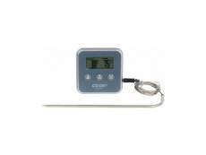 Thermomètre à sonde et minuteur électronique gris