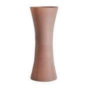 Vase en Verre Taupe 12x12x30 cm